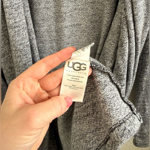 UGG Cardigan Gray Open Front Women's Sweater With Pockets M - Picture 5 of 7